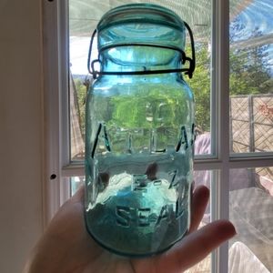 Vintage Blue Atlas EZ Seal Jar All Occasion 